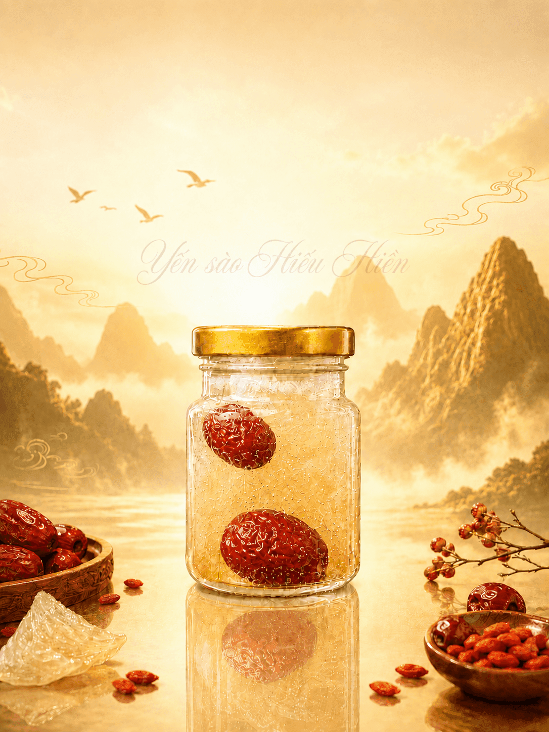 Yến chưng tươi táo đỏ
